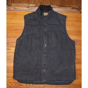 Red Head Ranch Dark Brown Mens XL Canvas Workwear Vest Jacket Chore